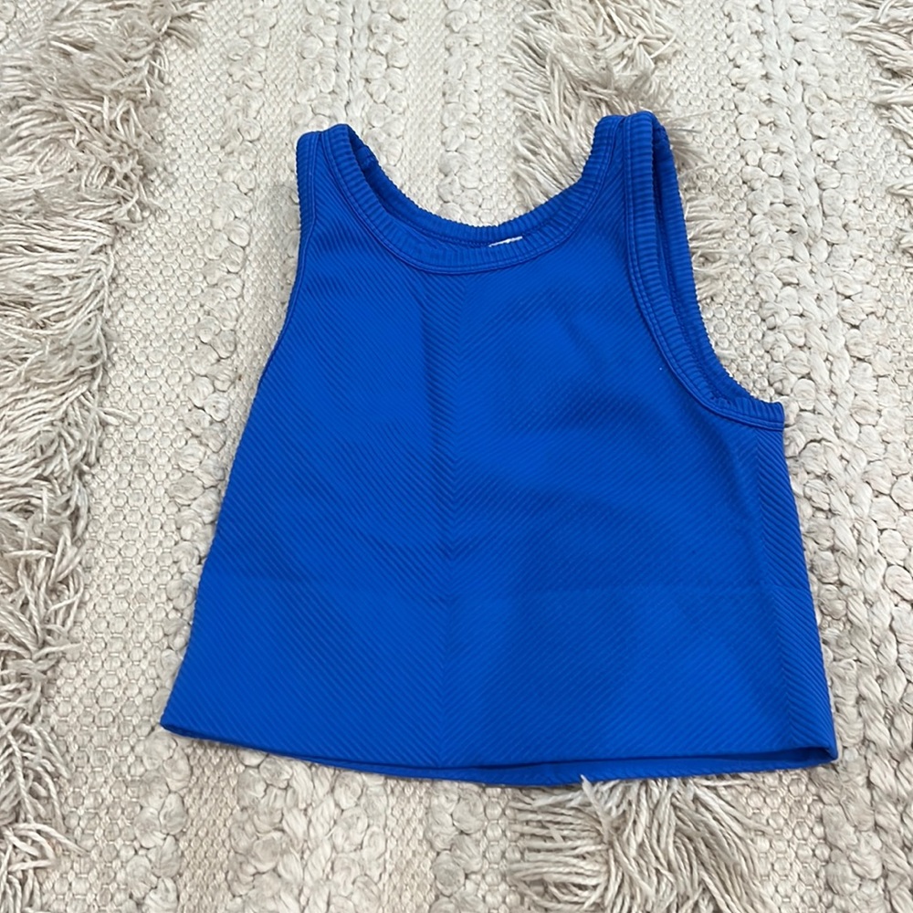Bright blue nikibiki cropped tank one size